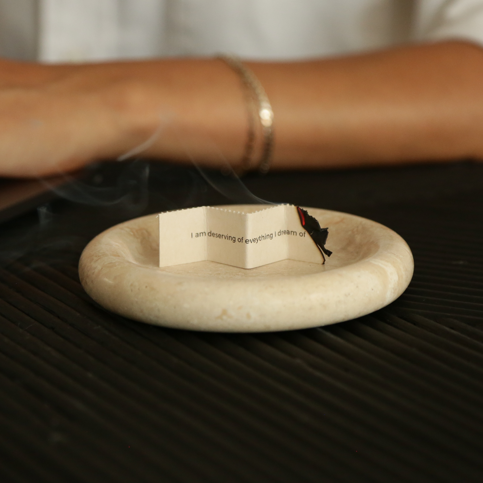 Travertine Incense Tray