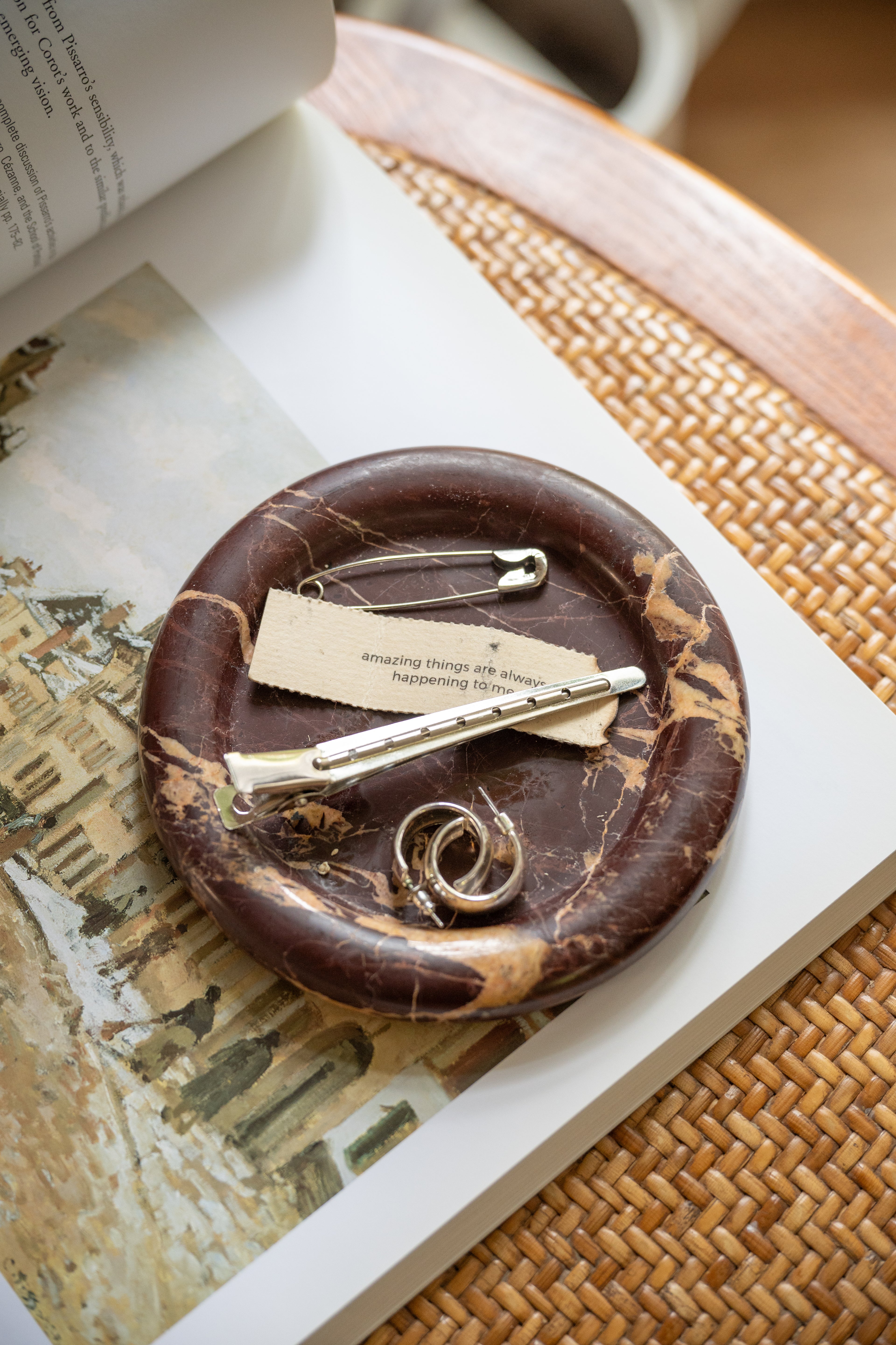 Red Calacatta Incense Tray